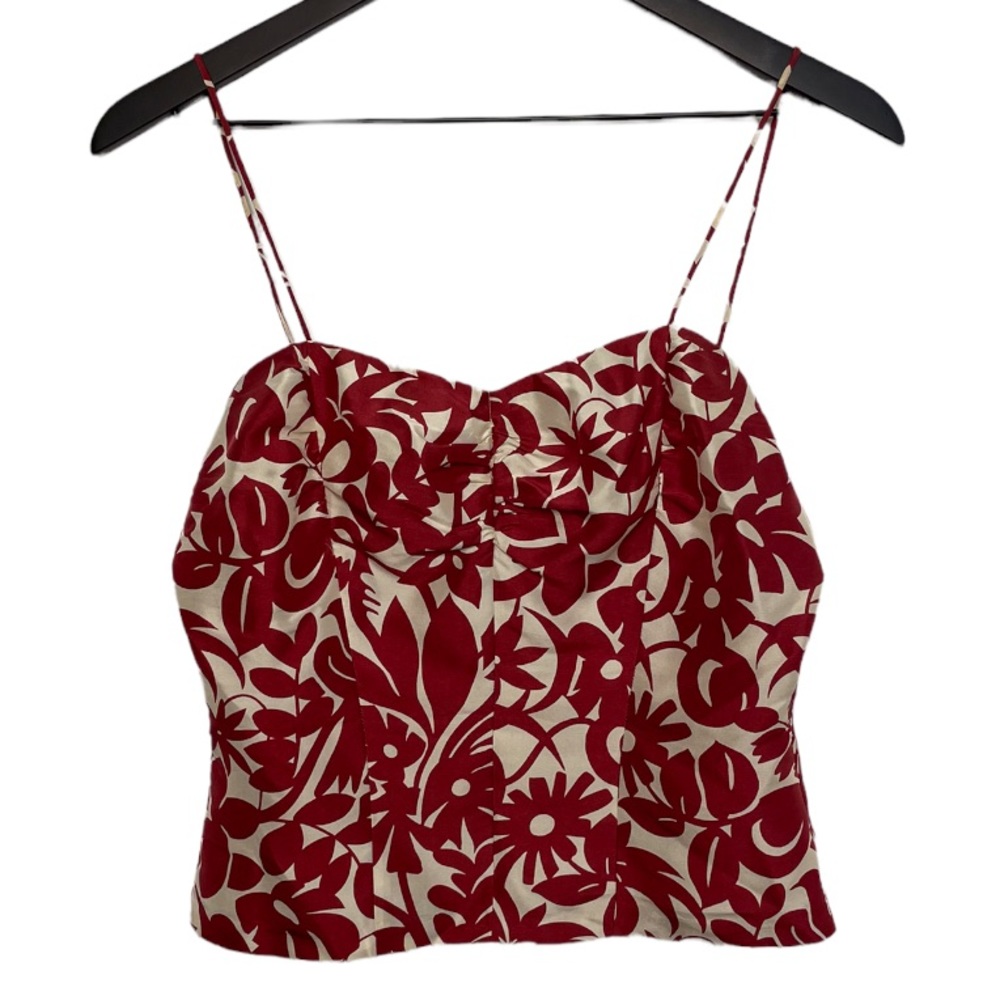 Vintage 90s Cropped Silk Cami - Picture 7 of 8